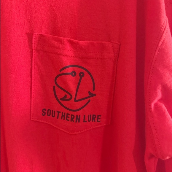 Southern Lure Vibrant Red Long Sleeve Tee for Casual Comfort - Picture 3 of 6